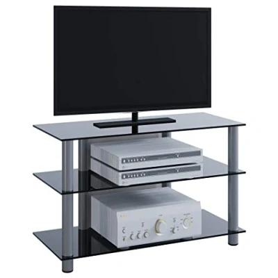 Abbildung von VCM TV Board Möbel Sideboard Fernseh Rack Alu Glas Sindas