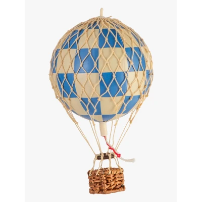 Abbildung von Authentic Models Floating the Skies Heißluftballon Karomuster, Blau