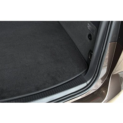 Abbildung von tuning art BM3137 Kofferraummatte passend für Porsche Taycan Coupé 2018 Gummi Rückseite, Naht:Schwarz