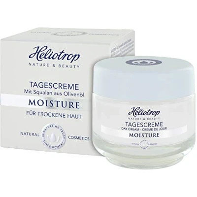 Abbildung von HELIOTROP Naturkosmetik MOISTURE Tagescreme, Mit effektiven Feuchtigkeitsspendern, Verbessert den Feuchtigkeitsstatus der Haut, Reduziert die Faltentiefe, Vegan, 50ml