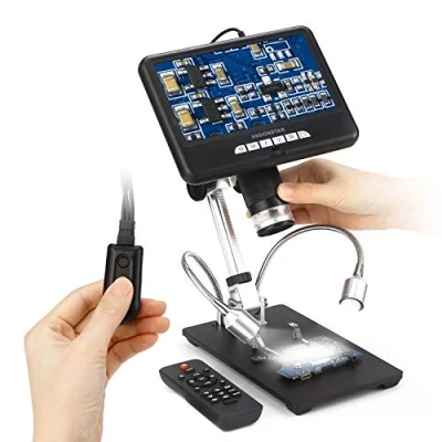Abbildung von Andonstar Digitalmikroskop AD207 mit 7 Zoll LCD Display, USB Elektronik Mikroskopkamera für Leiterplattenreparatur, Löten