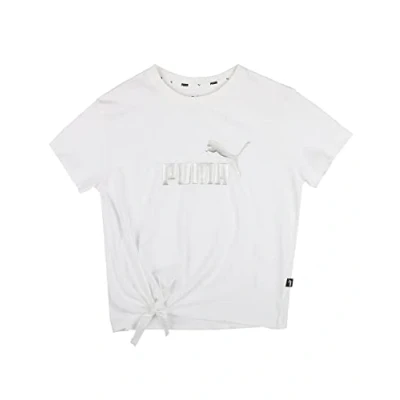 Abbildung von Puma ESS+ Logo Knotted Tee G, Mädchen T Stück, White,