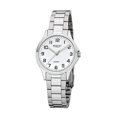 Abbildung von Regent Quarzuhr Damen Uhr 2252410 Metall Quarz, (Analoguhr), Armbanduhr rund, klein (ca. 29mm), Metallarmband