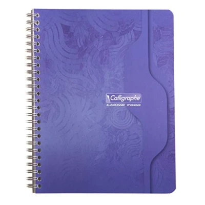 Abbildung von Calligraphe Clairefontaine 402C Packung mit 10 Heften Spiralbindung, 17 x 22 cm, kariert, 50 Blatt, 70 g, farbig sortiert, 1 Pack
