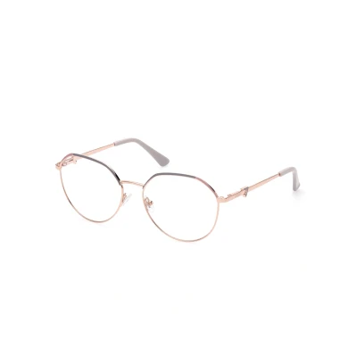 Abbildung von GUESS Damen GU2866 Sonnenbrille, Glänzendes Roségold, 55/16/140