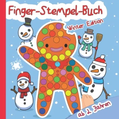 Abbildung von Fingerstempelbuch Weihnachten Ab 2: Schneemann, Weihnachtsmann, Tannenbaum, Tiere Winter Edition Fingerstempeln, Malen und Bastel: Das lustige ... Mädchen Fingerfarben Stempelbuch 2