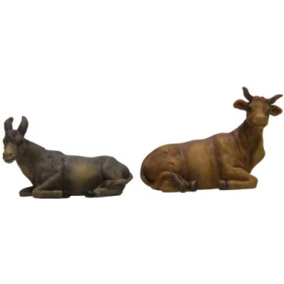 Abbildung von Ochs und Esel 2tlg. geeignet für 19cm Figuren