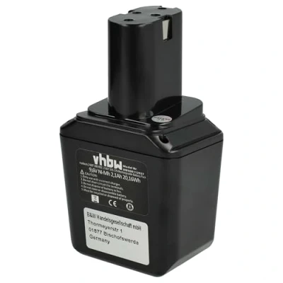 Abbildung von vhbw 1x Akku kompatibel mit Bosch GSB 9,6 Vet, GSC V, GSR GSG VES Werkzeug (2100 mAh, NiMH, V)
