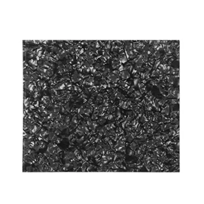 Abbildung von FLEOR 20X17cm Akustische Schlagbrettrohlinge Materialblatt Selbstklebende Backing Scratch Plate für Akustikgitarrenschnitt Pick Guard Size, Black Pearl