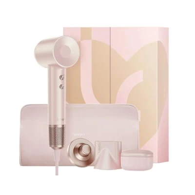 Abbildung von Laifen Premium Haartrockner in Box, Professioneller Tragbarer Ionen mit 110.000 U/min, Leicht, Magnetischer 360 Styling Aufsatz, Wandhalterung, Reisetasche, Geschenkbox (Rosa)