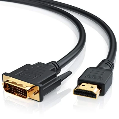 Abbildung von 5m CSL HDMI auf DVI 24 1 Dual Link High Speed Adapter Kabel bis zu 4K 60Hz von 1080p Full HD bei 3D Ready vergoldete Kontakte