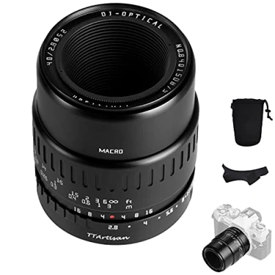 Abbildung von TARTISAN 40mm F2.8 Makroobjektiv APS C MF für Panasonic/Olympus/Lumix M43 Mount Kameras EPM1 EPM2 E P3 P5 M1 M5 M10IIl Pen F G1 G2 G85 GF1 GF2 GF3 GF5 GM5 GM10 GH1 GH4 GH5 und mehr.