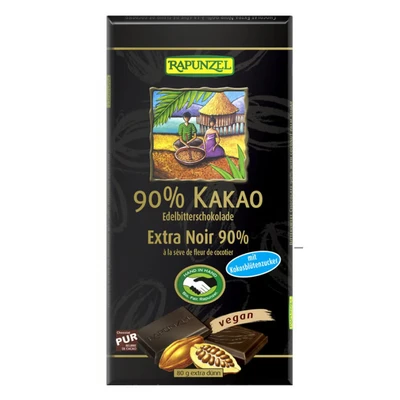 Abbildung von Rapunzel Bitterschokolade 90% Kakao mit Kokosblütenzucker 80 g