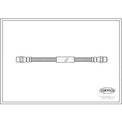 Abbildung von CORTECO 19018651 Bremsschläuche Vorderachse 381 VOLKSWAGEN: TRANSPORTER 3 Bus, LT 28 35 I Kasten