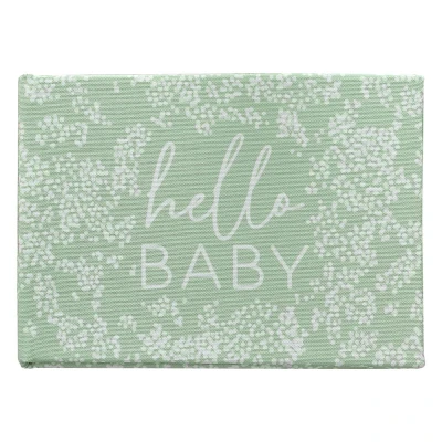Abbildung von Ginger Ray Stoff Fotoalbum „Hello Baby“ mit 24 Seiten selbstklebendem Foto und leeren als Geschenk zur Babyparty