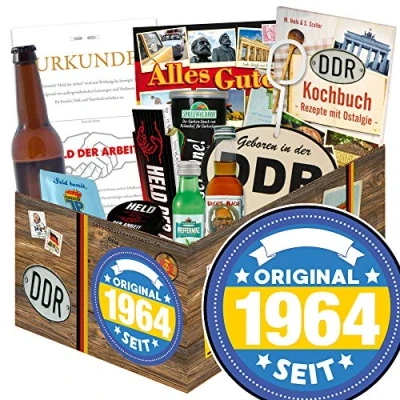 Abbildung von Original seit 1964 ++ Geschenke 60. Mann DDR Präsentkorb Geburtstag