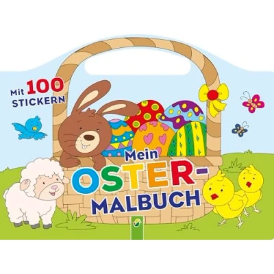 Abbildung von Mein Oster Malbuch: Mit 100 Stickern und Tragegriff. Das perfekte Geschenk für Kinder ab 4 Jahren