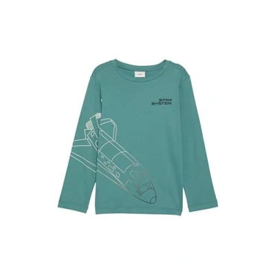 Abbildung von s.Oliver Frontprint Sweatshirt für Kinder, Größe: 92/98, Petrol