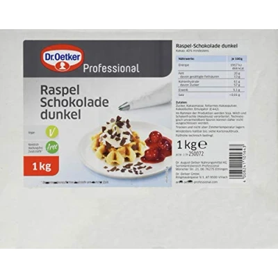 Abbildung von Dr. Oetker Professional Raspel Schokolade, 1 kg Packung
