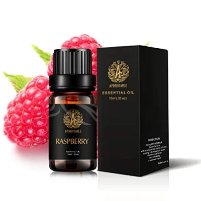 Abbildung von Raspberry Ätherisches Öl für Verdampfer, therapeutische Qualität, 100% rein, aromatherapeutisches mit Himbeerduft, Zuhause und Massage, 0,33 Unzen 10 ml