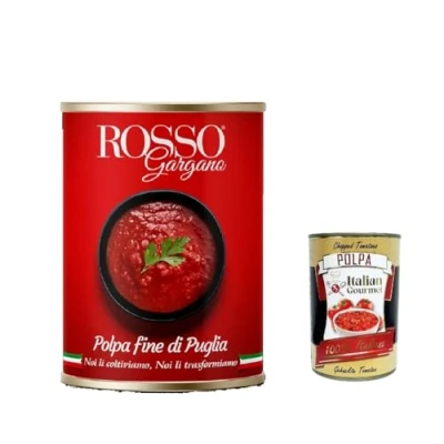 Abbildung von Rosso Gargano pomodori di Puglia Mega testpaket, tomaten von Apulia, dosen 15x 400g + Italian Gourmet polpa 3x