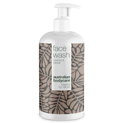 Abbildung von Gesichtswaschgel 500 ml Für Männer &amp; Frauen Gesichtsreinigung mit natürlichem Teebaumöl bei unreiner Haut Auch zur täglichen Pflege Akne 100% Vegan