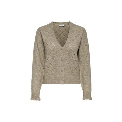 Abbildung von JdY Damen Jdyletty L/S V Neck Struc Cardi KNT Noos, Greige, S