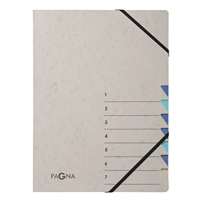 Abbildung von Pagna 44307 02 Ordnungsmappe 7 Fächer Easy Grey 1 blau