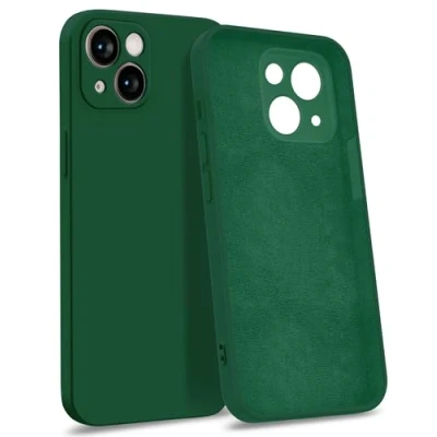 Abbildung von MyGadget Hülle kompatibel mit iPhone 13 [ 4 Layer Struktur Schutzhülle ] Gummierte Handyhülle Soft Inlay &amp; Hardcase Cover außen Olivgrün