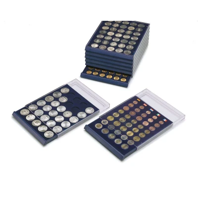 Abbildung von Safe, Münzbox, Nova Standard Fach Abm: 54x54 mm. (12 Stk.) Dunkelblau 245x200x35 pro Stk.