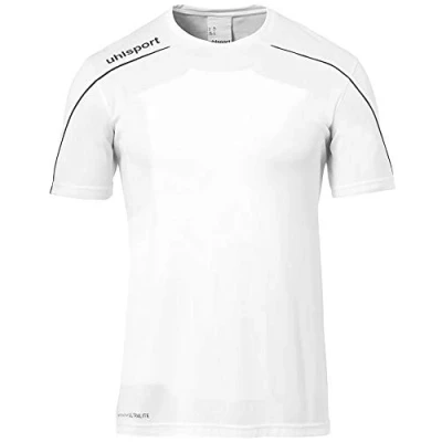 Abbildung von uhlsport Stream Tshirt print für Kinder, Größe: 128, Weiß schwarz