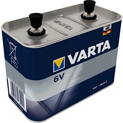 Abbildung von Varta Longlife 6 Volt Work Batterie Metal Spezial Zink Kohle Hochleistungs Blockbatterie 4LR25 2 mit kompakt und leistungsstark (geeignet für Baustellenleuchte / Baustellenlampe)