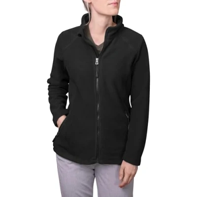Abbildung von HRM Women&#039;s Full Zip Fleece Jacket, Schwarz, XXL, 1202