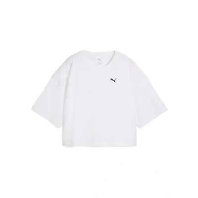 Abbildung von Puma WARDROBE ESS Kurzes Oversized T Shirt Damen Mit Plain White Größe: S