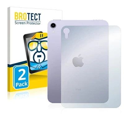 Abbildung von BROTECT (2 Stück Schutzfolie für Apple iPad Mini 6 WiFi Cellular 2021 (Rückseite, Gen.) Displayschutz Folie Ultra Klar