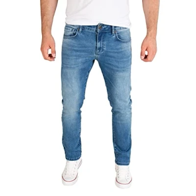 Abbildung von Yazubi Slim Fit Herren Jeans Akon Moderne Jeanshosen Für Männer, Mittelblau (Blue Horizon 183929), W31/L34