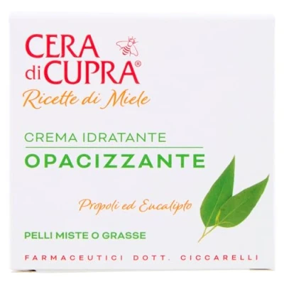 Abbildung von Cera di Cupra, Mattierende Feuchtigkeitscreme, frische und leichte Creme, gewährleistet die richtige Hautfeuchtigkeit, Made in Italy, Dermatologisch Getestet, Glas 50 ml