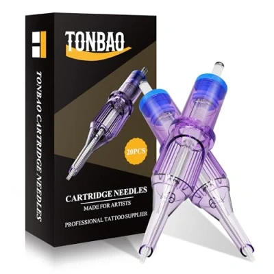 Abbildung von TONBAO 20Pcs Tattoo Cartridge Nadeln 1207RS Disposable #12 Bugpin Round Shader (1207RS 20pcs)