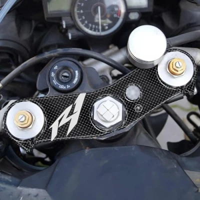 Abbildung von labelbike 3D Aufkleber für Motorrad Gabelplatten Schutz kompatibel mit Yamaha R1 2002 2003