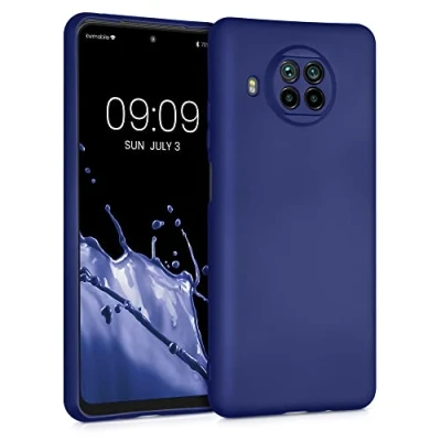 Abbildung von kwmobile Case kompatibel mit Xiaomi Mi 10T Lite Hülle Schutzhülle aus Silikon metallisch schimmernd Handyhülle Metallic Blau
