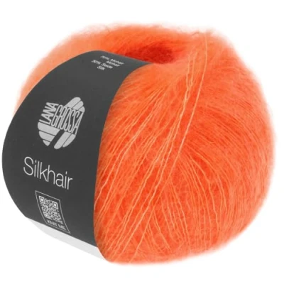 Abbildung von LANA GROSSA Silkhair Feines Lace Garn aus Superkid Mohair mit Seide Handstrickgarn 70% (Superkid) &amp; 30% 25g Wolle zum Stricken Häkeln 210m