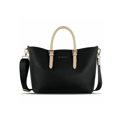 Abbildung von bugatti Ella Shopper Handtasche für Damen M, Damenhandtasche, Schultertasche in schwarz