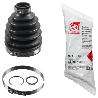 Abbildung von FEBI BILSTEIN 196866 Achsmanschette radseitig, Vorderachse links, rechts thermoplastische Polyester Elastomere mit Schellen