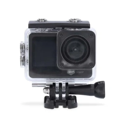 Abbildung von Nedis Action Cam 1080p@30fps 12 MPixel Wasserdicht bis: 30.0 m 70 min Wi Fi App erhältlich für: Android/IOS Inkl. Halterung Schwarz