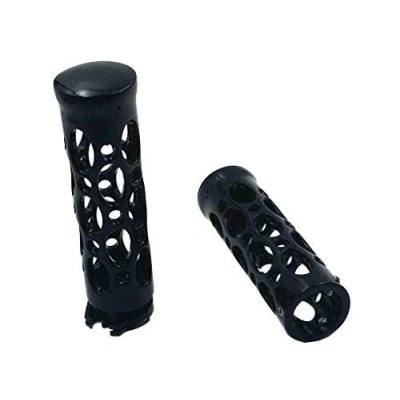 Abbildung von 1 Zoll Oval Loch Lenker Griffe Für Cruiser Chopper Touring Benutzerdefinierte Bobber Cafe XL (Schwarz)