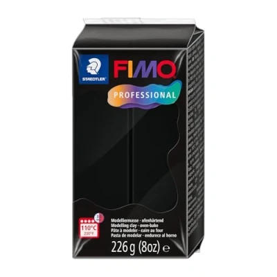 Abbildung von STAEDTLER FIMO professional 8042 ofenhärtende Modelliermasse, speziell für Profis und Künstler, Einzelprodukt schwaz, 9