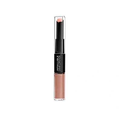 Abbildung von L&#039;Oréal Paris L&#039;Oreal Lippen Make up Infaillible Lippenstift, 113 Invincible Sable/Liquid Lipstick für 24 Stunden volle mit feuchtigkeitsspendendem Lippenpflege Balsam, 1er Pack