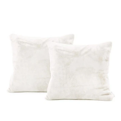 Abbildung von DecoKing 57551 2tlg 2 Kissenbezüge 45x45 cm Mikrofaser Reißverschluss Fleece Kissenhüllen beige Creme Mic