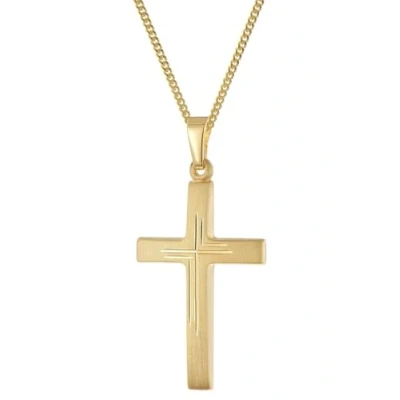 Abbildung von trendor 28592 Kreuz Gold 333 mit vergoldeter Silberkette