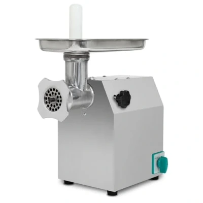 Abbildung von VERTES Fleischwolf Fleischmaschine Faschiermaschine Elektrisch, Edelstahl, 1100W, 220 kg/h, Größe 12, Professionell f. Gastro, 2 Einfüllschalen, 4 Lochscheiben, Messer, Stopfer, Vor , Rückwärtsgang